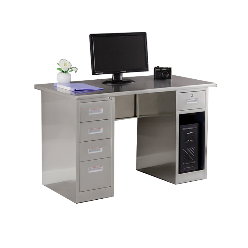 臻远不锈钢工作台操作台五斗一空桌304材质1.4米