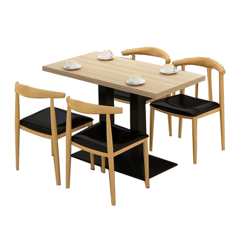 榭邦 食堂餐桌椅 实木桌椅 一桌四椅