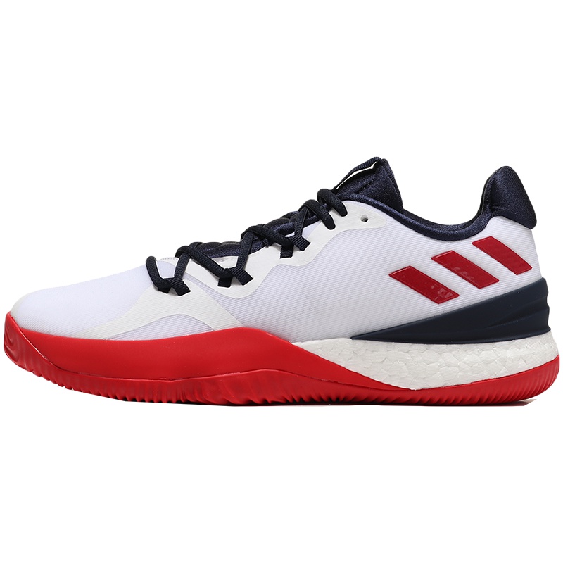 adidas阿迪达斯男子篮球鞋CRAZY LIGHT BOOST 运动鞋AC7431 AC7431白+学院藏青蓝+浅猩红