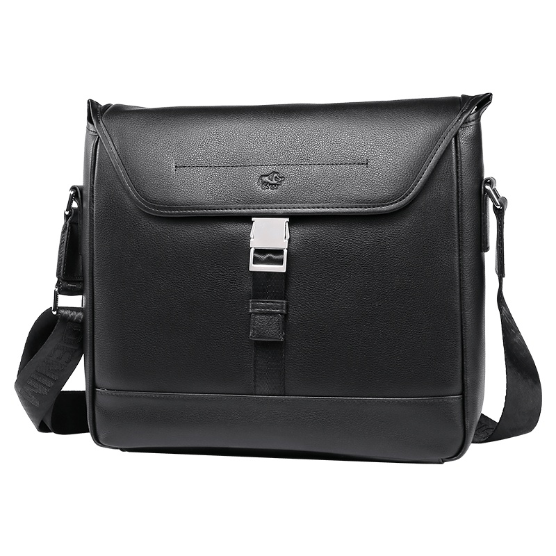 美洲野牛男士单肩包真皮男包休闲横款单肩斜挎包男多功能背包