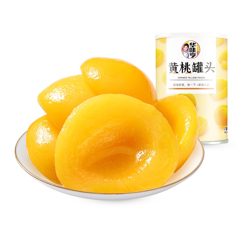 华味亨水果罐头系列425g/罐 橘子+黄桃+什锦 三罐装
