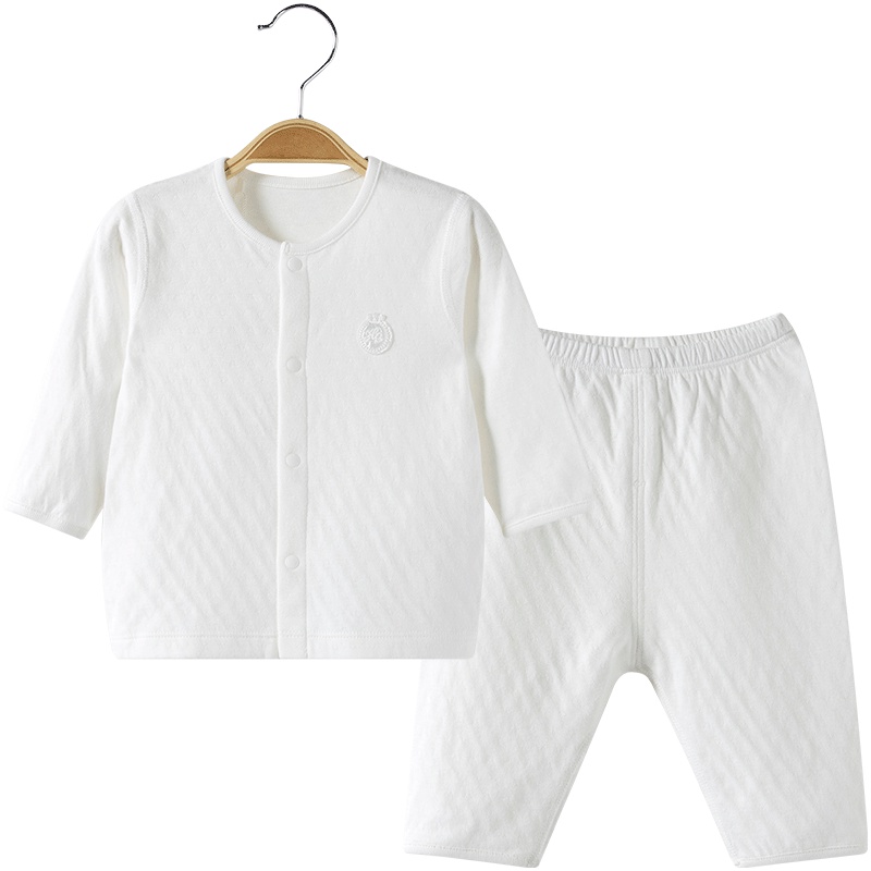 哈贝比（happyB）婴儿内衣套装纯棉前开纯棉衣服男女宝宝春秋衣裤