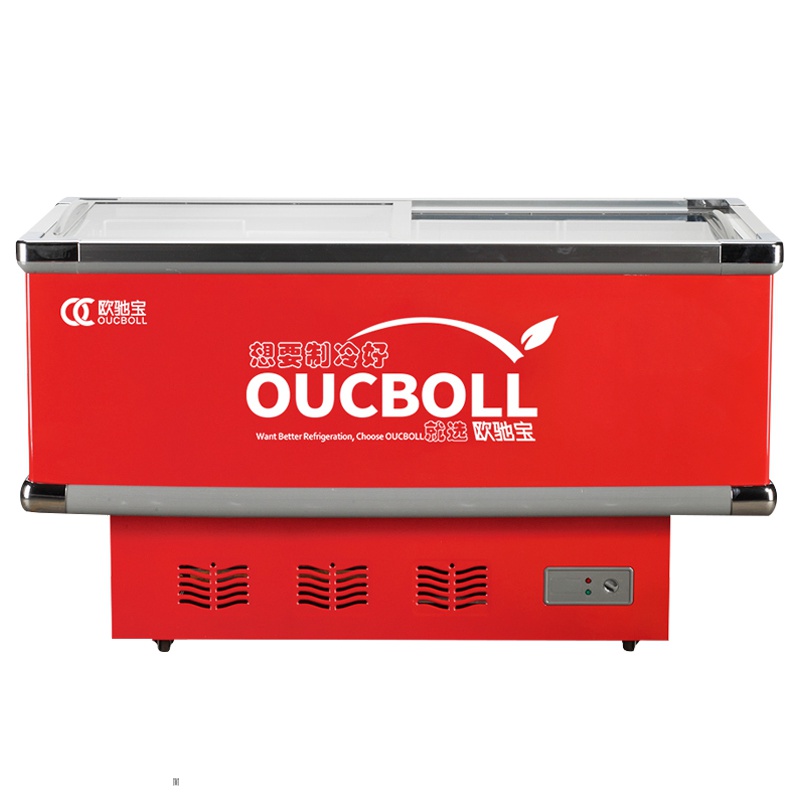 欧驰宝(OUCBOLL) 368升商用卧式直冷超市食品海鲜保鲜展示岛柜SD/SC-350