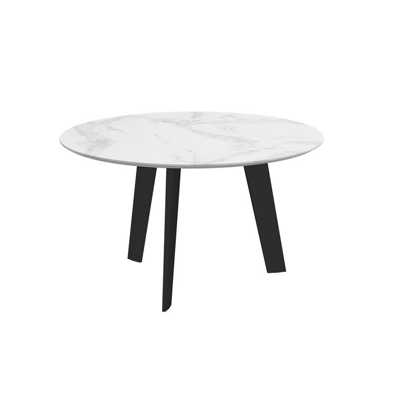 掌上明珠现代简约玻钢石意式大理石纹理餐桌餐椅组合