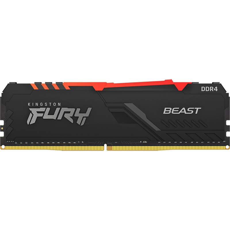 金士顿(Kingston)Fury Beast 3600 16GB 台式机内存条 RGB灯条 骇客神条