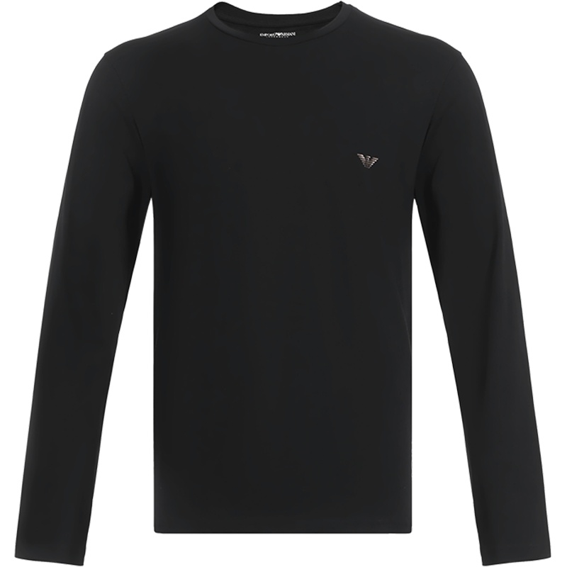 EMPORIO ARMANI 阿玛尼 男款棉质圆领长袖T恤 111023 9A725
