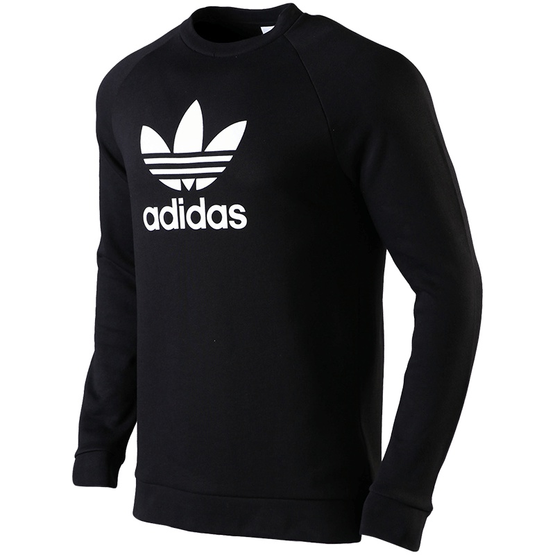 adidas阿迪达斯三叶草男装男运动休闲logo款卫衣DV1544 L DV1544白色