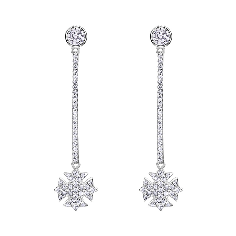 DTOTO 纯银耳钉女简约长款耳饰耳坠