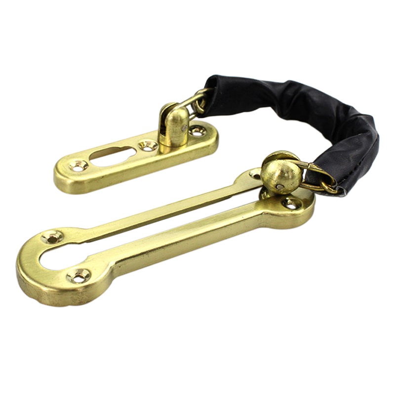 海斯迪克 gnjz-1017 加厚防盗链 不锈钢门栓 酒店宾馆房安全门链条扣门链门扣插销 金色