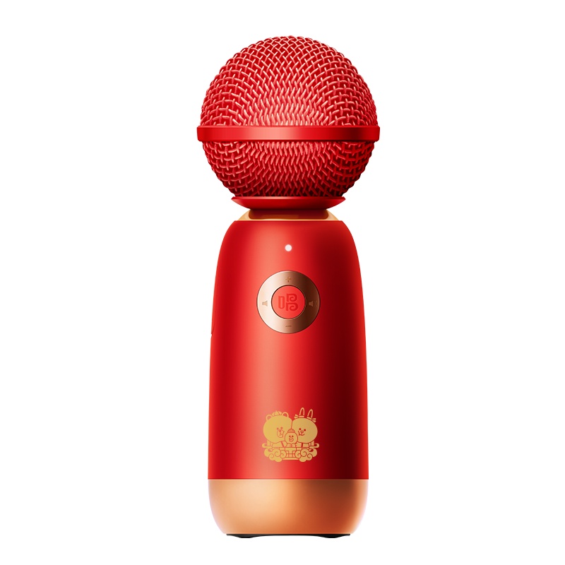 唱吧K歌宝小巨蛋 LINE FRIENDS Q3新年音悦礼盒限量款话筒音箱一体麦克风蓝牙 自带音箱 全民K歌无线连接
