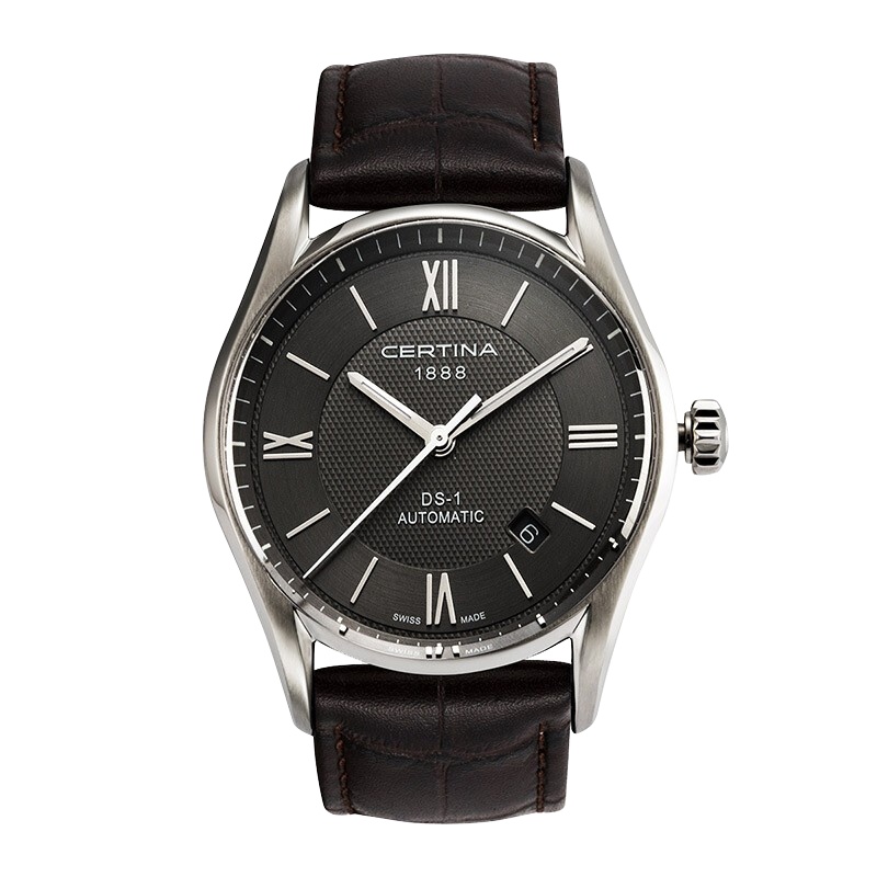 雪铁纳(CERTINA)瑞士手表 喜马拉雅系列自动机械男表 39mm灰盘皮表带 C006.407.16.088.00