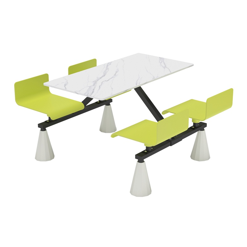 科朔 餐桌食堂餐桌组合饭堂连体快餐桌椅 四人餐桌 KS-WL300-03