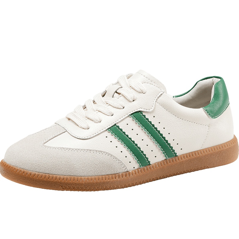 公猴运动鞋休闲女2021年新款春季真皮小白鞋百搭时尚网红德训