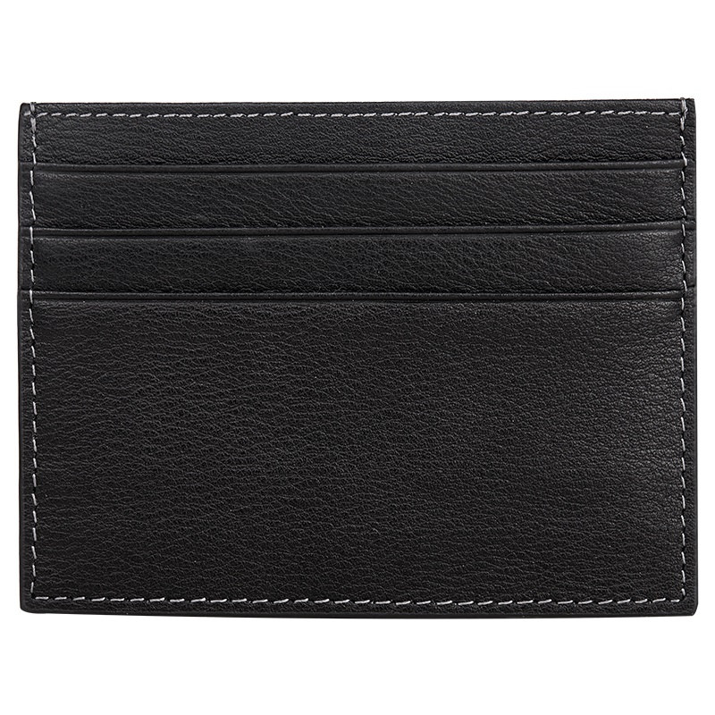 苏宁极物 双面头层牛皮真皮轻简短款卡包男女时尚简约经典