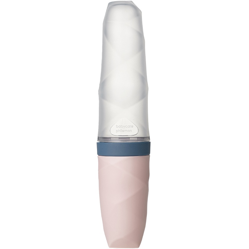 babycare米糊勺子奶瓶婴儿辅食硅胶挤压式米粉喂养喂食器宝宝餐具 樱粉 1209