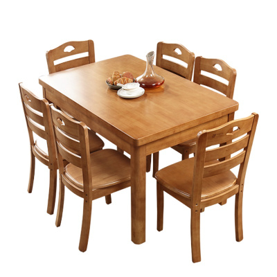 逐鹿中原实木桌椅组合一桌六椅餐桌 XKJ0133 多种款式尺寸可选