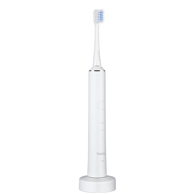 小适(Showsee)声波振动电动牙刷D1-W(8支刷头)成人充电式牙刷32000转/分钟标准/按摩/美白/护齿珍珠白