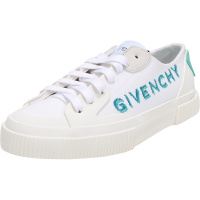 纪梵希 GIVENCHY 女士织物运动休闲鞋平底鞋小白鞋LOGO图案 BE000PE0SP