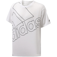 阿迪达斯男服短袖T恤大LOGO简约半袖休闲运动服GK9424
