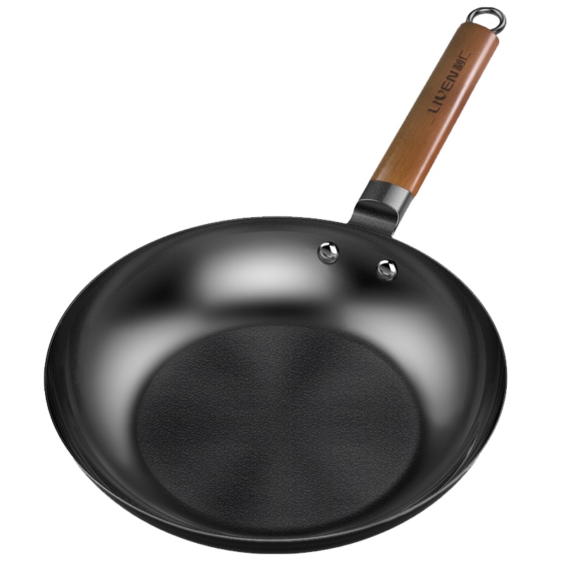 利仁(Liven)御铁真不锈精铁煎锅JT-J2801A加高锅身多用途不挑炉灶无涂层不粘锅28cm口径