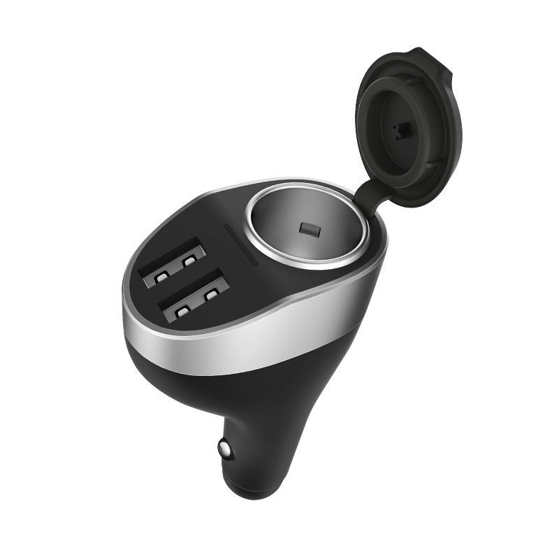 公牛(BULL)GNV-CD1811车载充电器适用12-24V轿车型汽车双USB手机充电多功能车充一拖三扩展式车载充电器