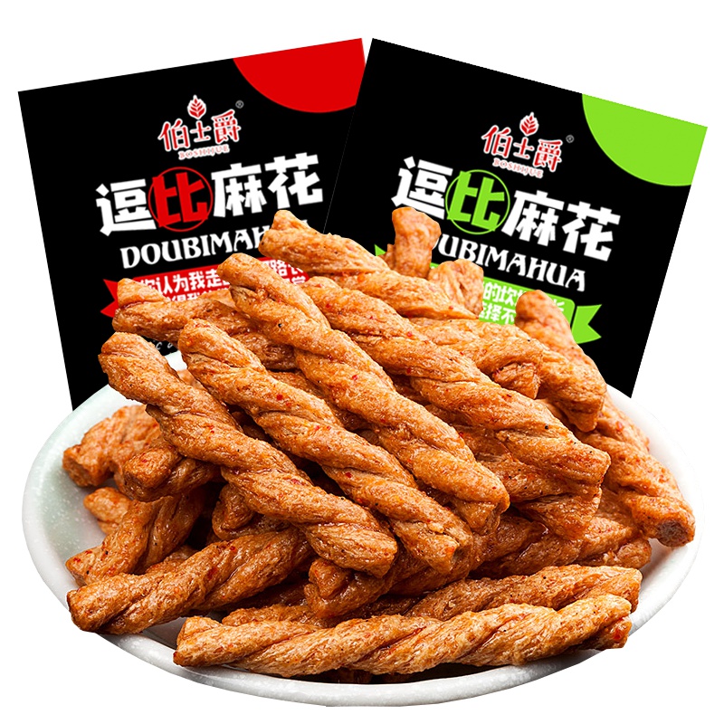 伯士爵麻花108gX1袋五香味零食小麻花小吃袋装香脆经典休闲零食特产农家老式怀旧童年记忆