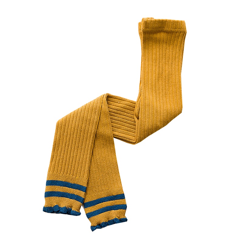 儿童打底裤春秋薄款婴儿连裤袜公主可爱木耳边女童宝宝九分裤外穿