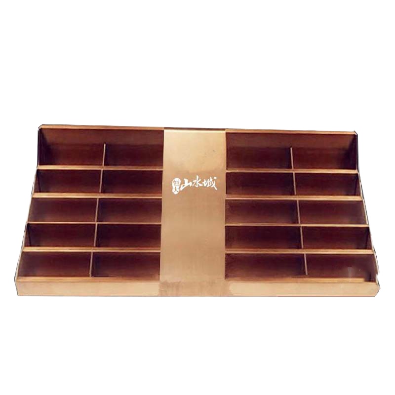 售楼部名片夹高档定制多层多孔名片架子酒店大堂前台不锈钢名片盒