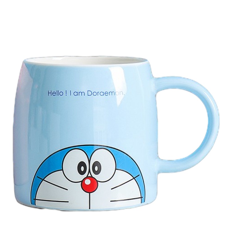贝瑟斯 哆啦a梦大容量陶瓷可爱卡通少女家用马克杯杯子水杯咖啡杯