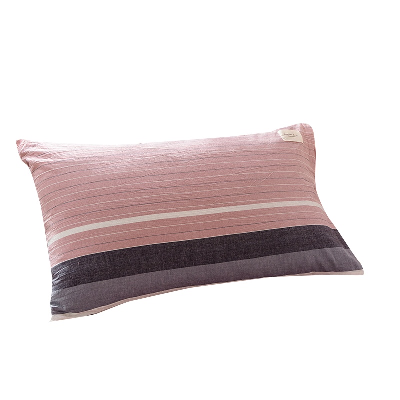 婵思 条纹系列全棉色织水洗棉枕套