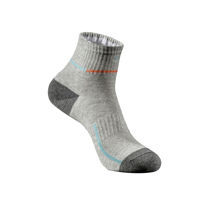 GiKE 5双装男士防臭袜纯棉透气中筒袜子纯色商务四季棉袜休闲男袜七天免洗运动袜