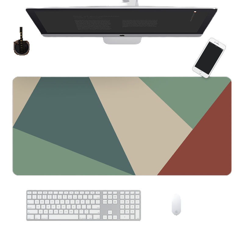 优束 时尚简约鼠标垫超大办公游戏男可爱小清新女卡通键盘个性创意写字桌垫