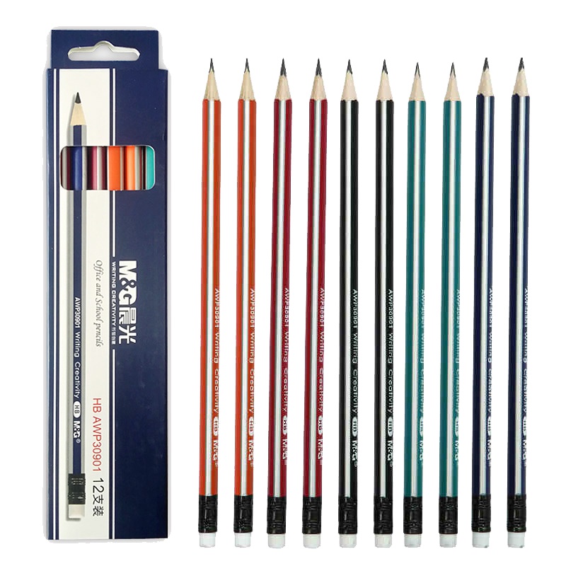 晨光(M&G)AWP30901 HB铅笔2盒 12支/盒木杆铅笔三角抽条铅笔 绘图笔 画画笔 绘画笔学生文具办公用品