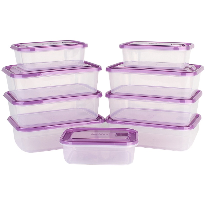 乐亿多收纳盒冰箱保鲜盒9件套装LT901