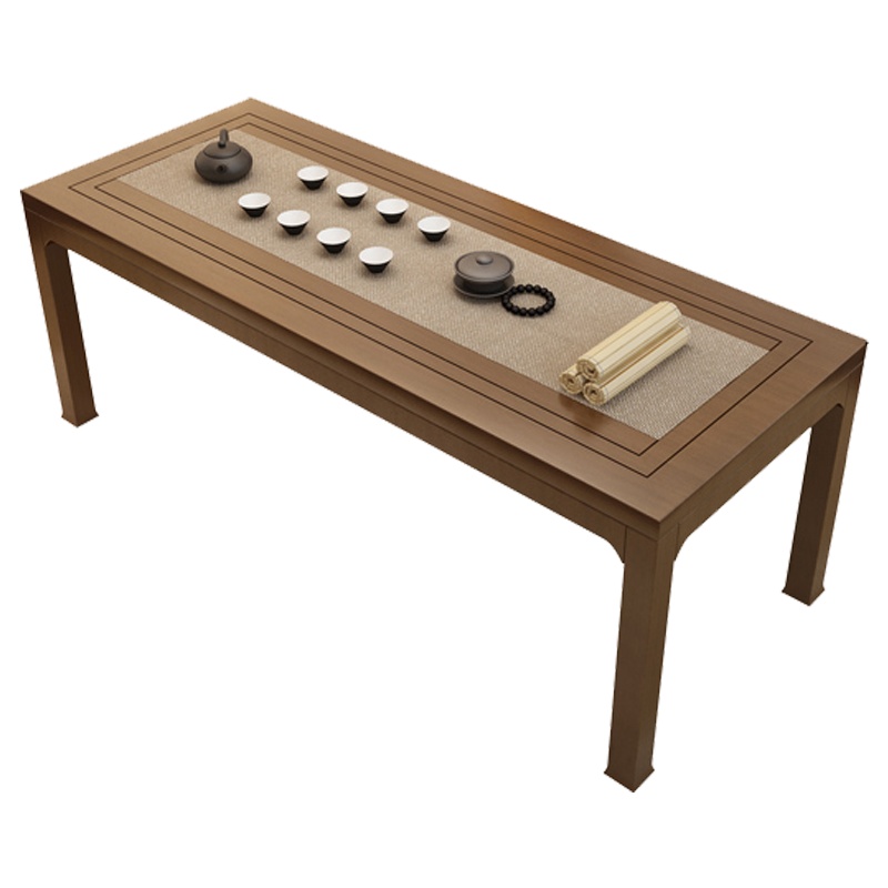 质凡实木茶几中式茶桌长方形办公室茶台边桌