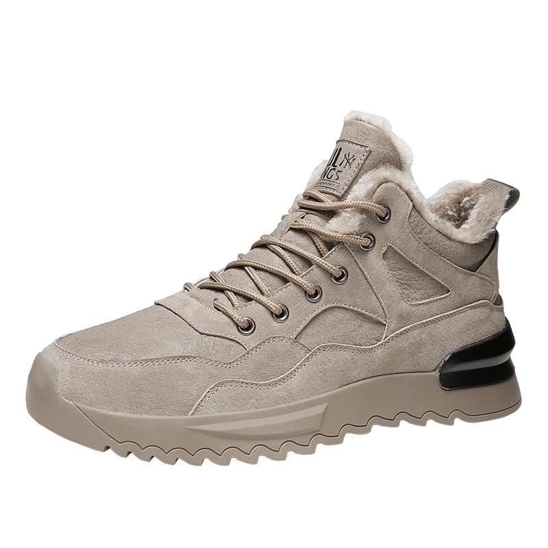 木林森(MULINSEN)马丁靴男士高帮鞋男鞋冬季加绒保暖2021新款工装雪地靴子潮