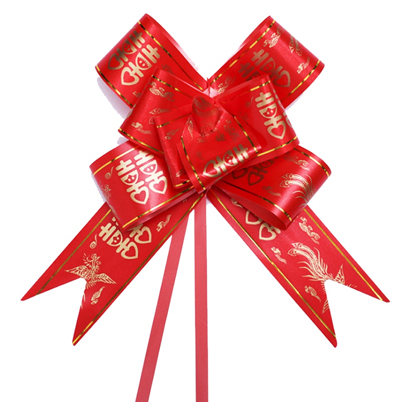 金边手拉花婚庆用品 婚车汽车门把手装饰蝴蝶结100个/包