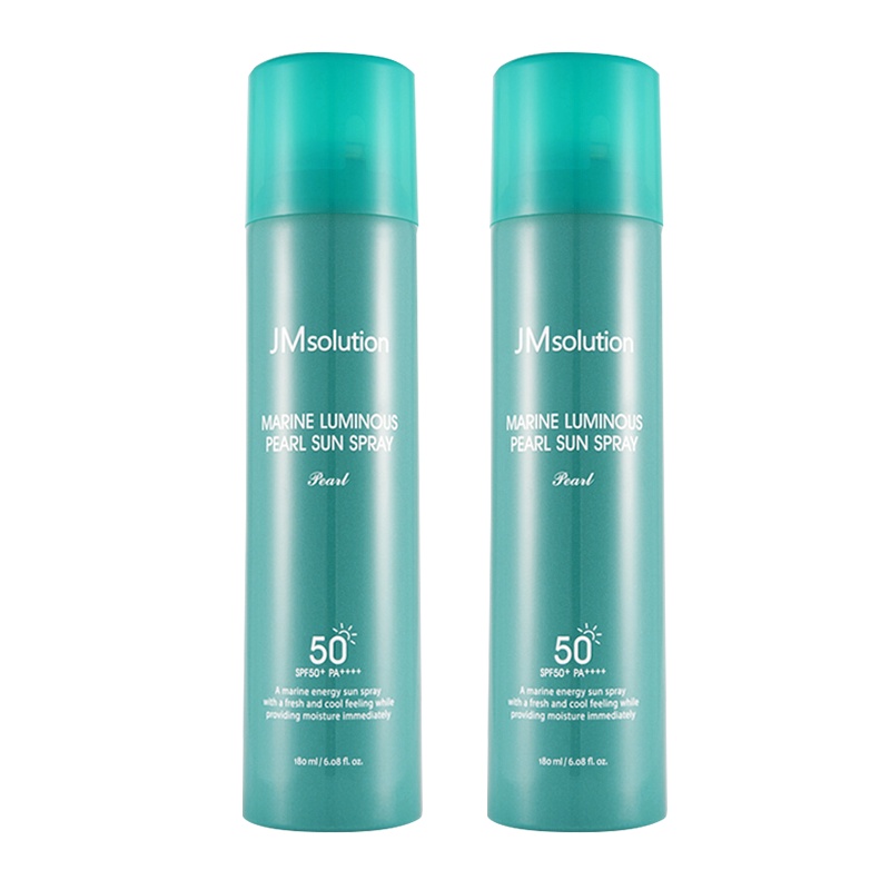 韩国JMSOLUTION海洋JM珍珠防晒/隔离喷雾 防水防汗清爽保湿不油腻 JM海洋珍珠防日晒喷雾180ml 两瓶装