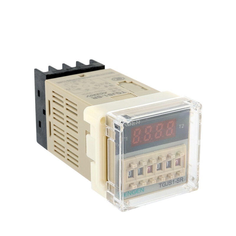 天正电气TGJS1导轨式380VAC 5A220VAC0.01s~9999h 1C/O 03040180016时间继电器