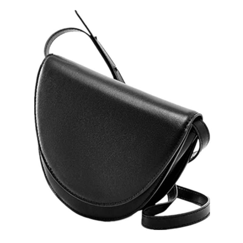 菱格三宅世家(MVO MVO LGSZSJ)2020新款经典百搭复古牛皮马鞍包单肩包斜跨女士包包