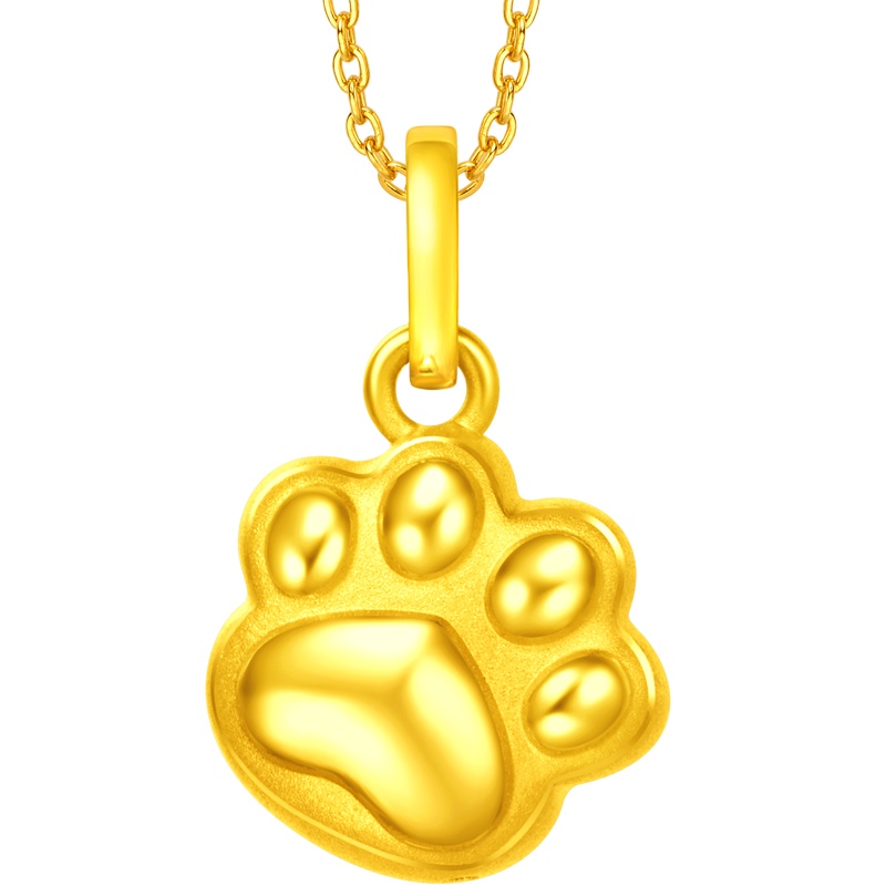 周大福 CoCo Cat系列可爱猫爪足金金吊坠甄品R24146