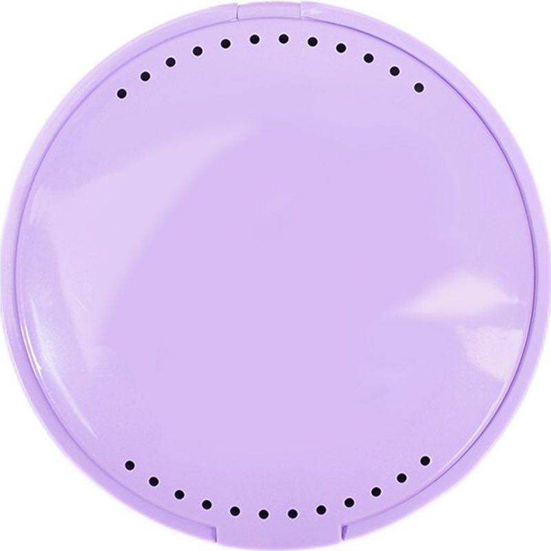 雅克菱Y-Kelin 牙套盒子携带可爱矫正隐形牙套收纳盒假牙盒正畸保持器盒子紫色蓝胖子款