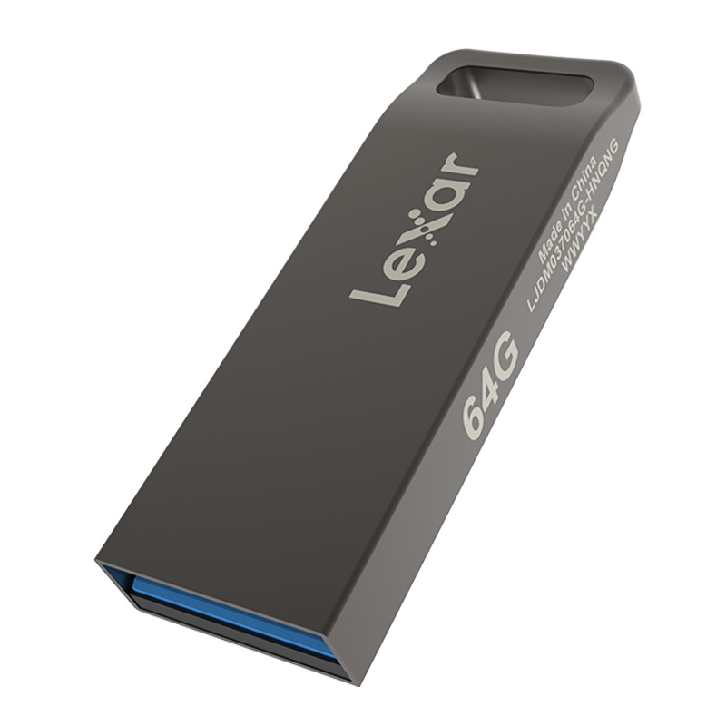 雷克沙(Lexar)M37 U盘64GB 高速USB3.0读速100MB/s写速30MB/s小巧便携 坚固金属外壳 灰色