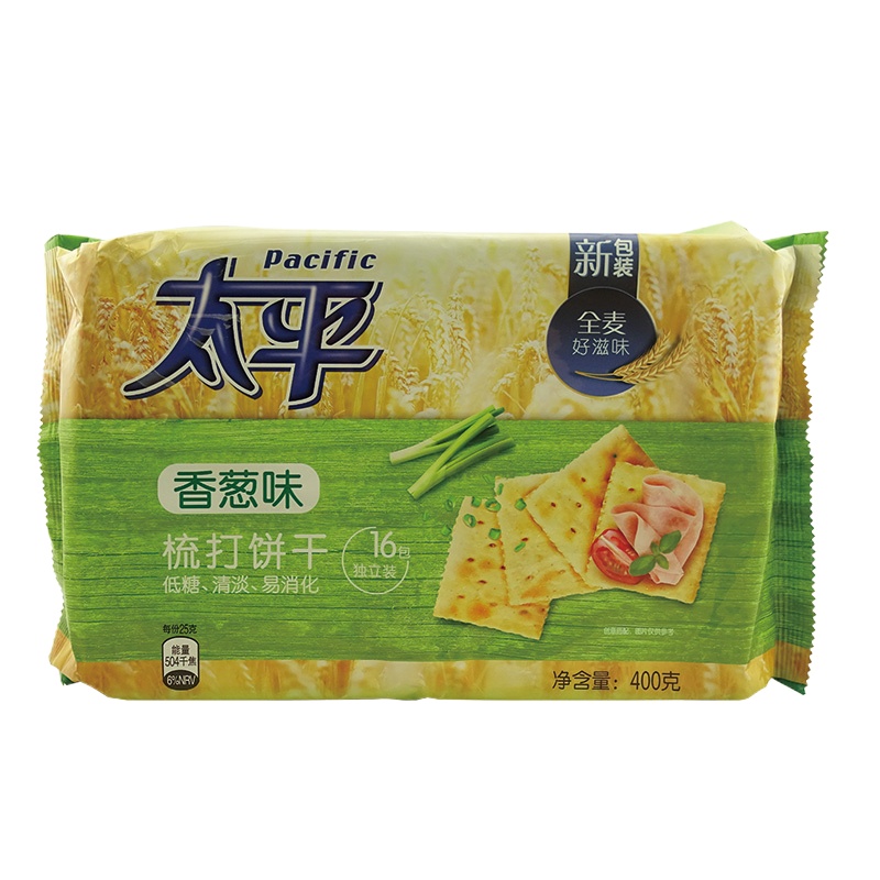 太平 梳打饼干(香葱口味)400g/袋 饼干