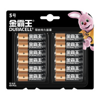 [5号12粒]金霸王(Duracell)五号碱性电池 1.5v 干电池 适用玩具空调电视遥控器无线鼠标挂钟指纹锁AA