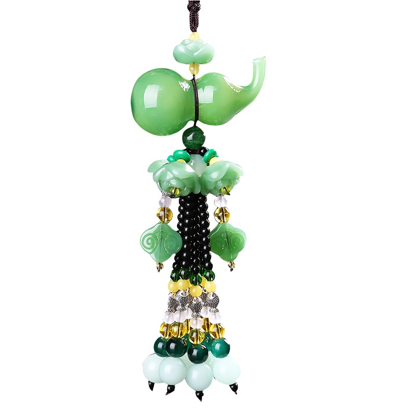 淘尔杰TAOERJ汽车挂饰车载葫芦高档车内吊饰车载装饰品男女士挂饰葫芦吊坠-翠绿葫芦