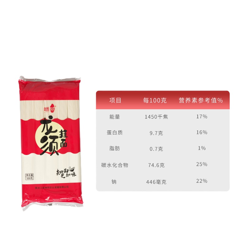 咪然 龙须挂面(花色挂面)320g 一袋价格
