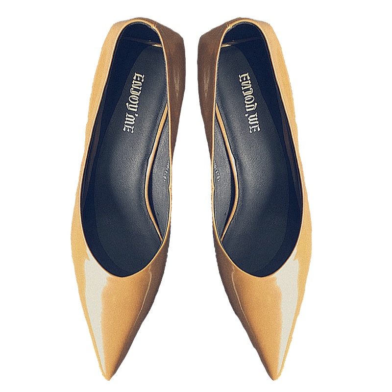 尖头简单小跟鞋