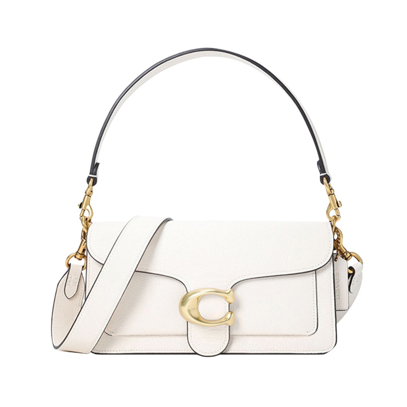 COACH 蔻驰 2020年春季新品 奢侈品 女士专柜款白色2抛光鹅卵石纹皮革73995 白色