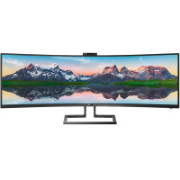 飞利浦(PHILIPS)48.8英寸32:9超宽大屏 DQHD 1800R曲面 广色域 真HDR400 电脑显示器屏 499P9H1